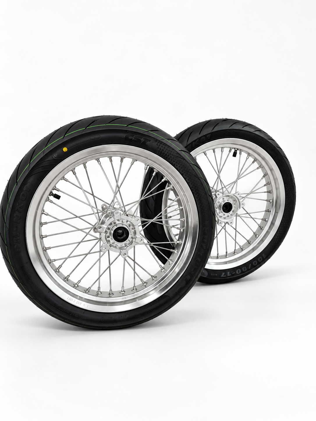 Surron Ultra Bee | Chrome Supermoto Wheel Kit | 17-Inch
