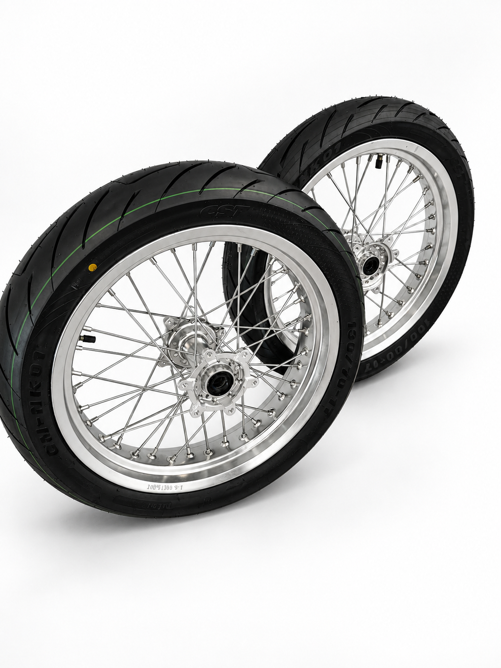 Surron Ultra Bee | Chrome Supermoto Wheel Kit | 17-Inch