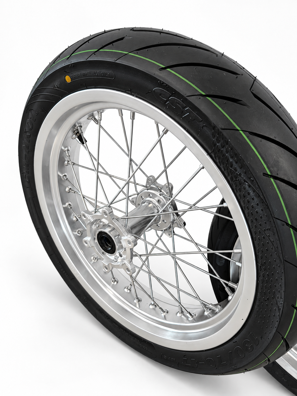 Surron Ultra Bee | Chrome Supermoto Wheel Kit | 17-Inch
